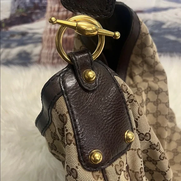 💎 authentic Gucci GG Canvas Jockey Large - Picture 9 of 16